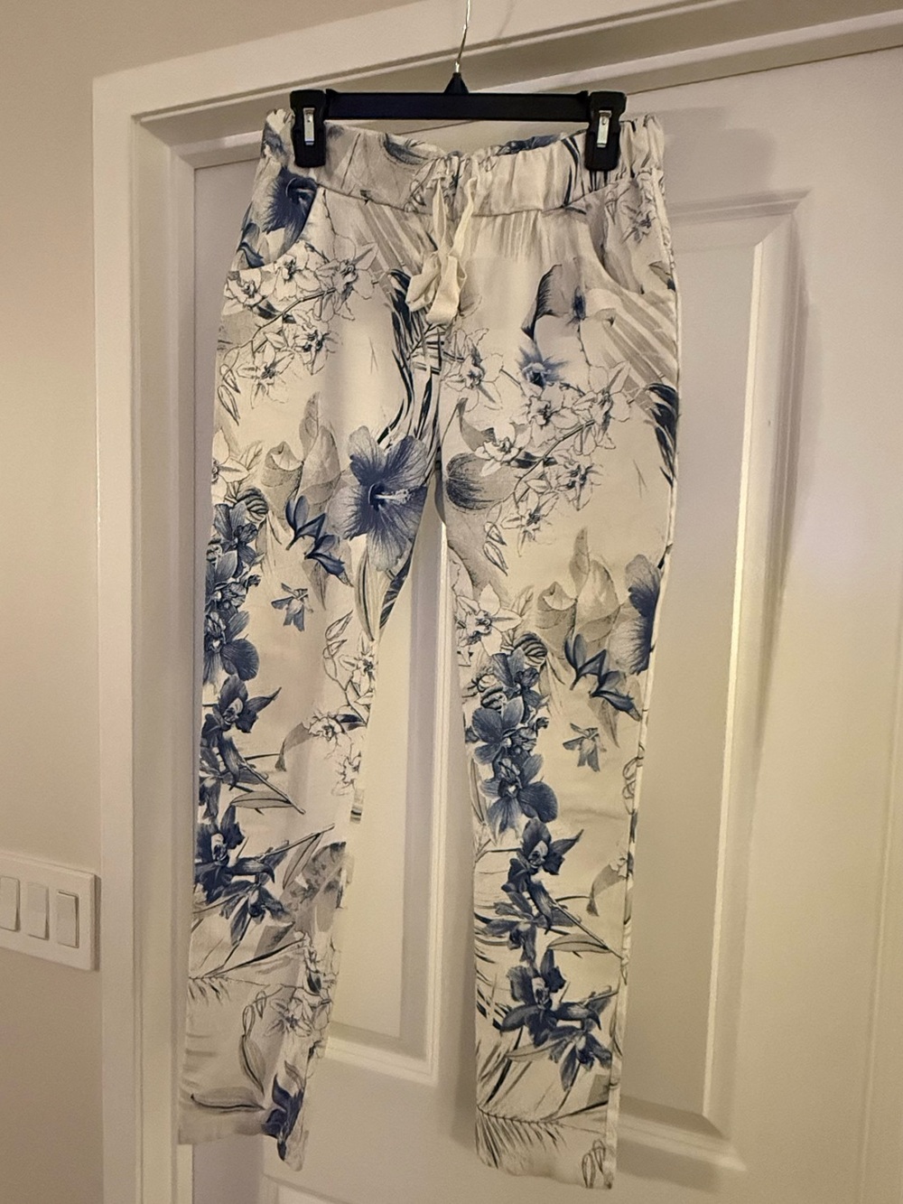 Women’s Venti6 Slim Floral Skinny pants - Blue on White S